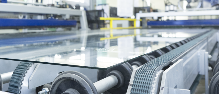 Glas in der Herstellung